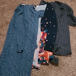 Lot of 3 Lularoe cardigans Caroline, Sarah, Lindse